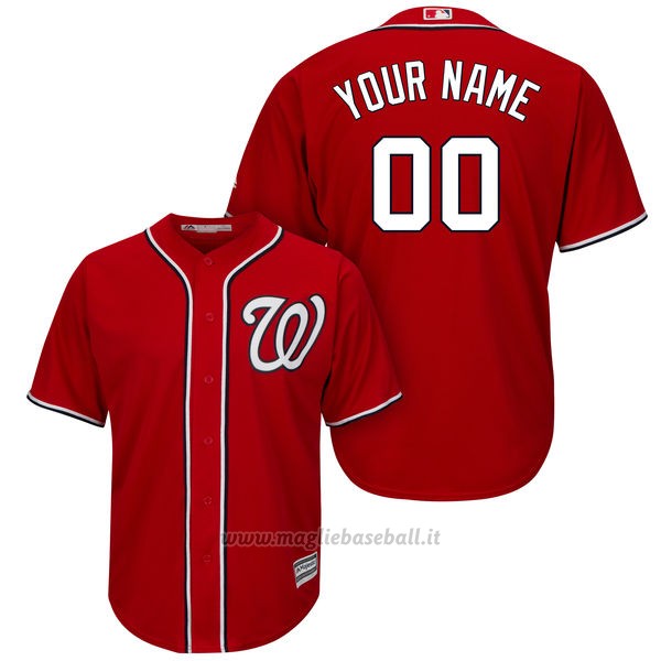 Maglia Washington Nationals Personalizzate Rosso